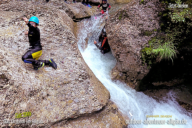Canyoning mit Kindern im Allgäu
